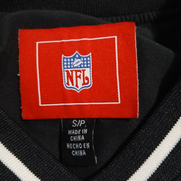 NFL Green Bay Packers Men's Small Windbreaker Pullover Black Side Zip Lined - Picture 2 of 12